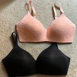 Two Knix wingwoman lace bra 7 black pink